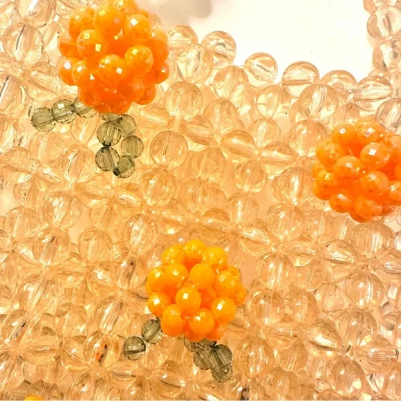 NWOT  Beaded Handbag Small Tote Carryall - Picture 4 of 10